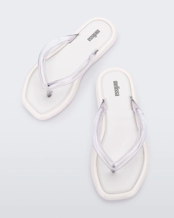 Melissa Fashion Airbubble Flip Flop White-Clear