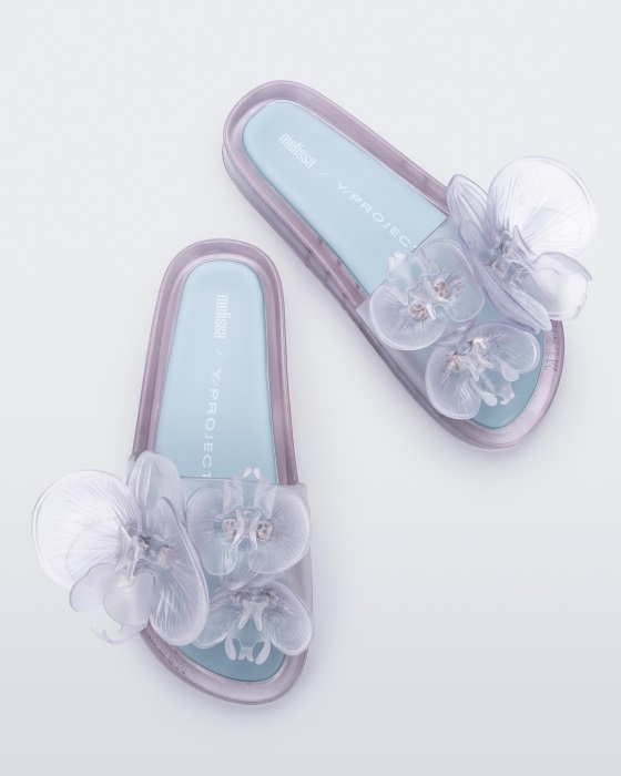 Melissa Fashion Beach Slide Flower Y/Project Clear