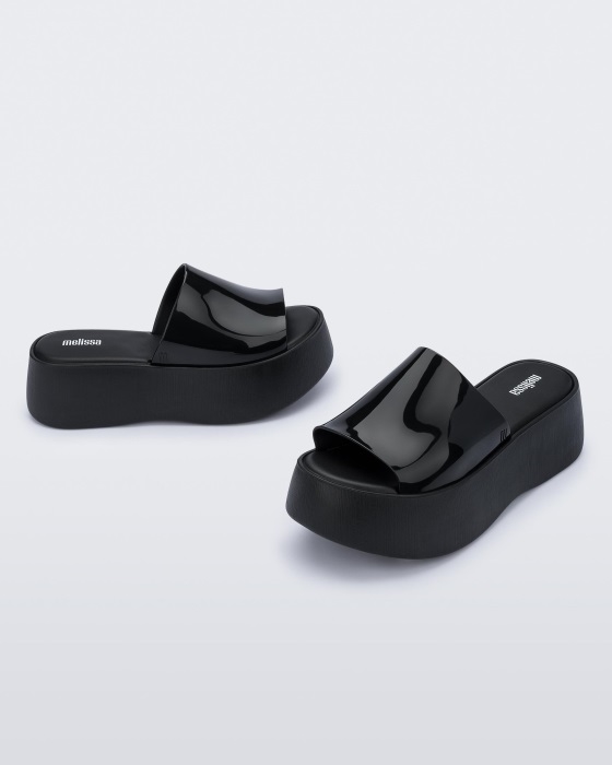 Melissa Fashion Becky Slide Platform Black