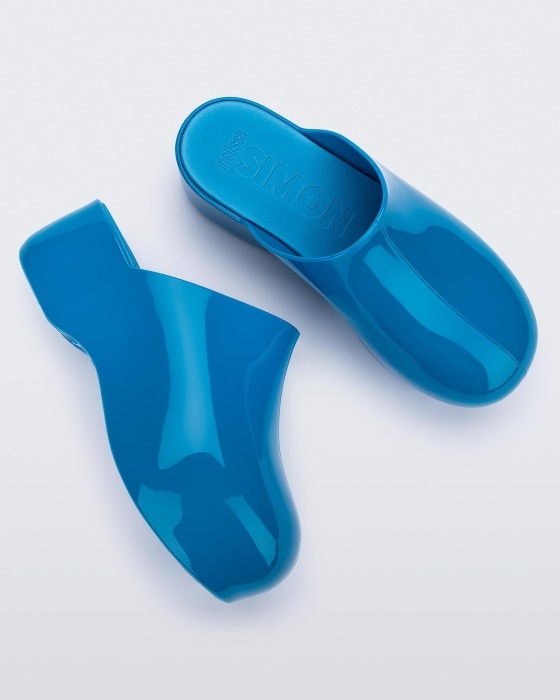 Melissa Fashion Bubble Simon Miller Clog Shiny Blue-Blue