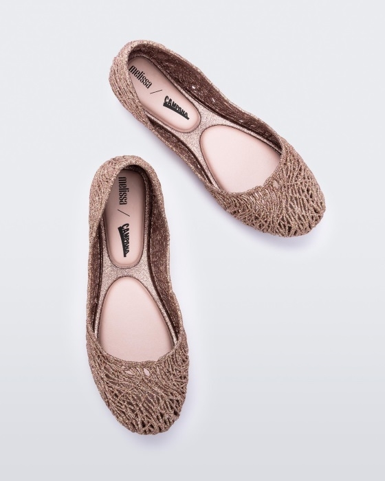 Melissa Fashion Campana Flow Flat Gold