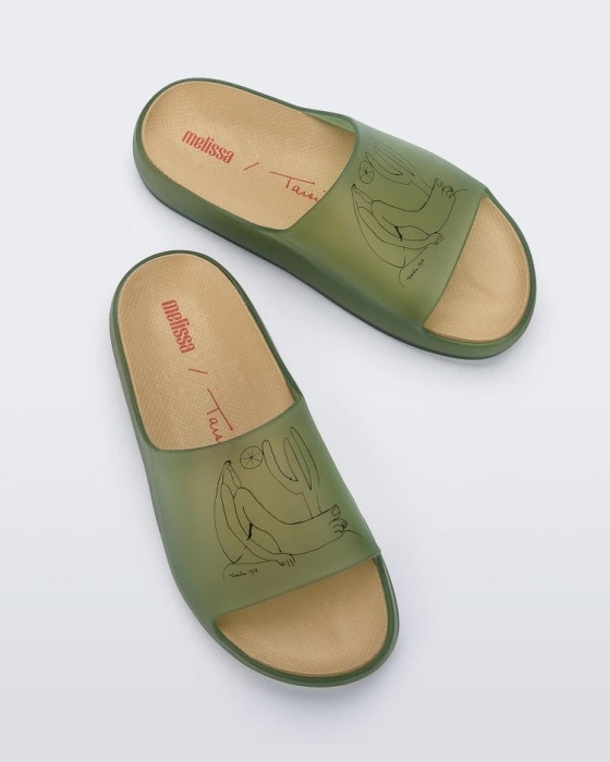 Melissa Fashion Cloud Tarsila Do Amaral Slide Green