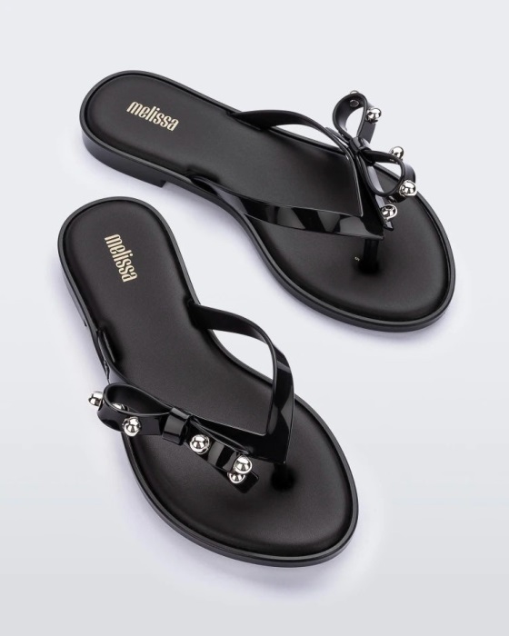 Melissa Fashion Flip Flop Slim Black