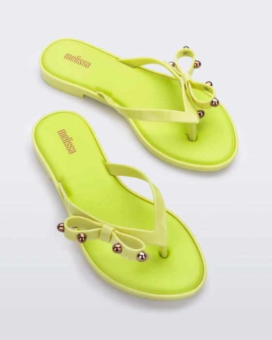 Melissa Fashion Flip Flop Slim Neon Green
