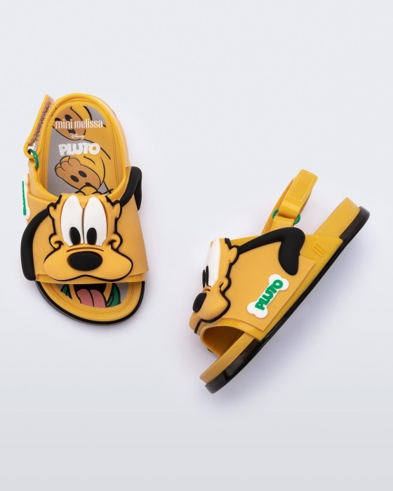 Mini Melissa Fashion Beach Slide Sandal Mickey & Friends-Baby Yellow