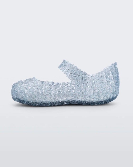 Mini Melissa Fashion Campana Papel Flat-Baby Glitter Clear