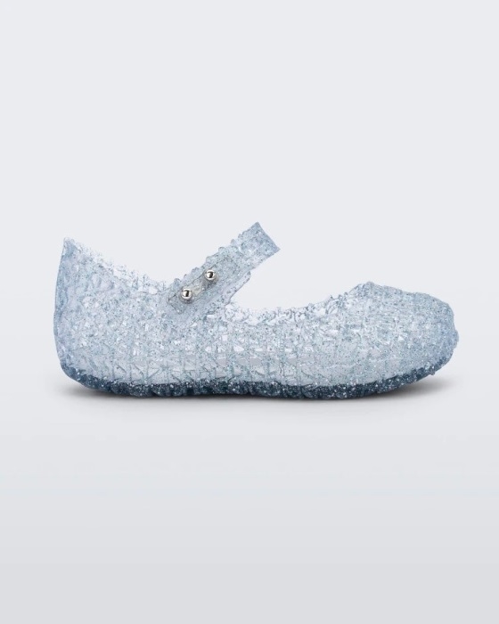 Mini Melissa Fashion Campana Papel Flat-Baby Glitter Clear