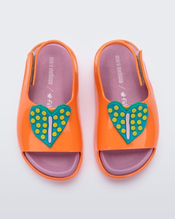 Mini Melissa Fashion Cloud Fabula Sandal-Baby Orange-Pink