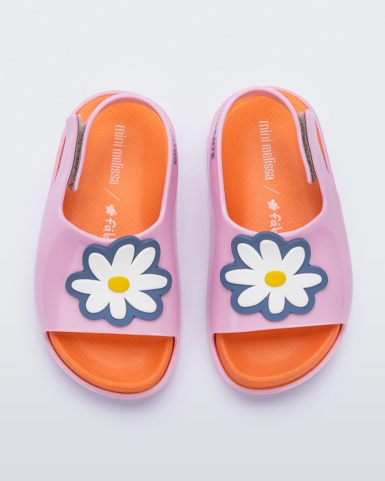 Mini Melissa Fashion Cloud Fabula Sandal-Baby Pink-Orange