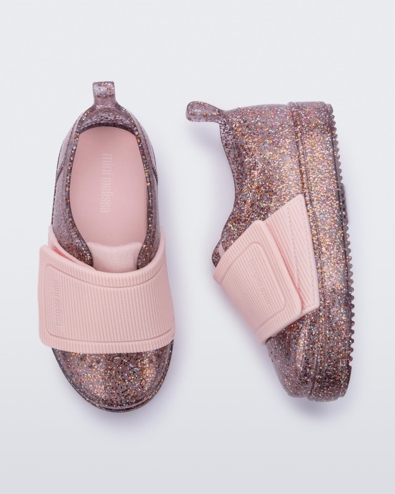 Mini Melissa Fashion Jelly Pop Sneaker-Baby Pink Glitter Mix-Pink