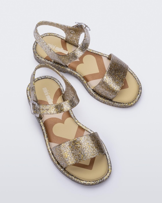 Mini Melissa Fashion Mar Jelly Pop Sandal-Youth & Kids Glitter Gold