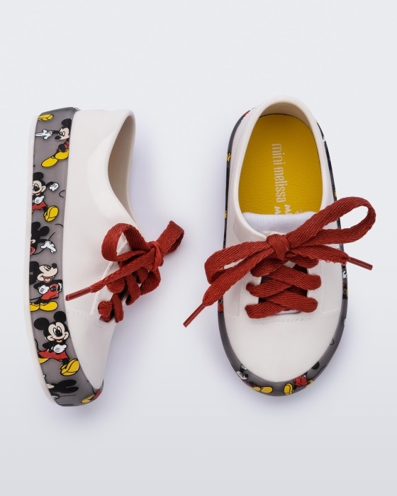 Mini Melissa Fashion Street Mickey & Friends Sneaker-Baby White
