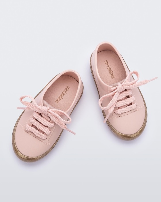 Mini Melissa Fashion Street Sneaker-Baby Pink-Glitter
