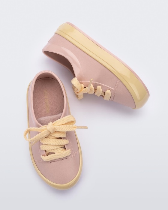 Mini Melissa Fashion Street Sneaker-Baby Pink-Yellow