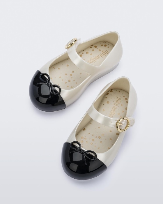 Mini Melissa Fashion Sweet Love Cap Toe Flat-Baby White