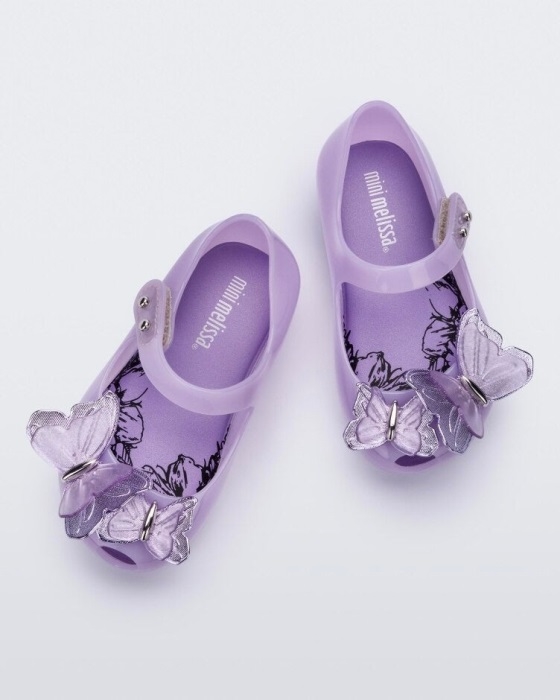 Mini Melissa Fashion Ultragirl Butterfly Flat-Baby Lilac