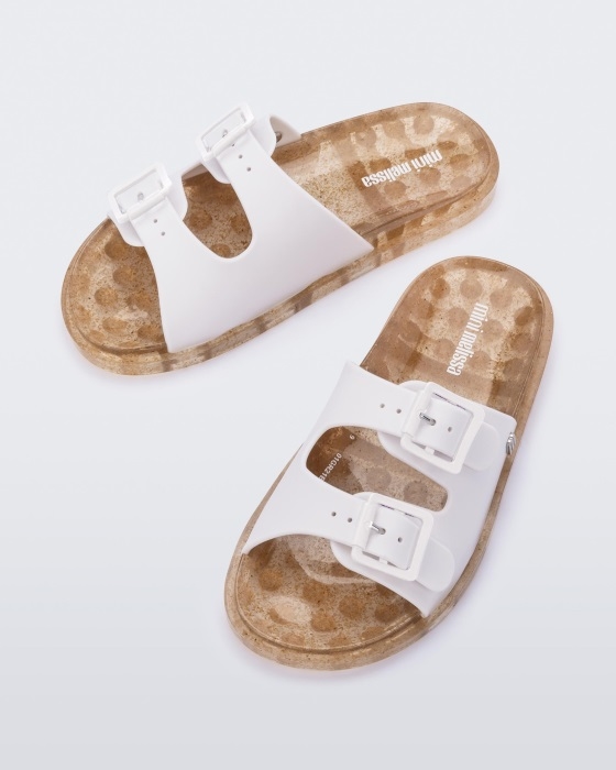Mini Melissa Fashion Wide Sandal-Kids White