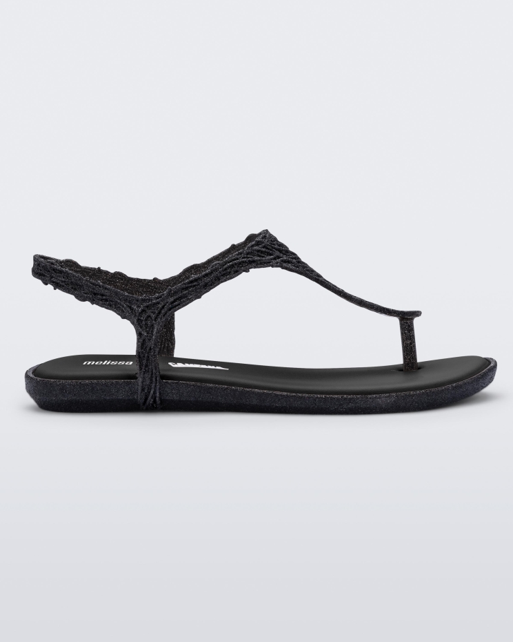 Black Melissa Fashion Campana Flow Sandal