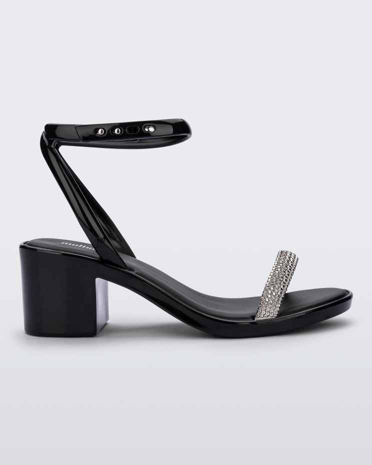 Black Shiny Heel Melissa Fashion