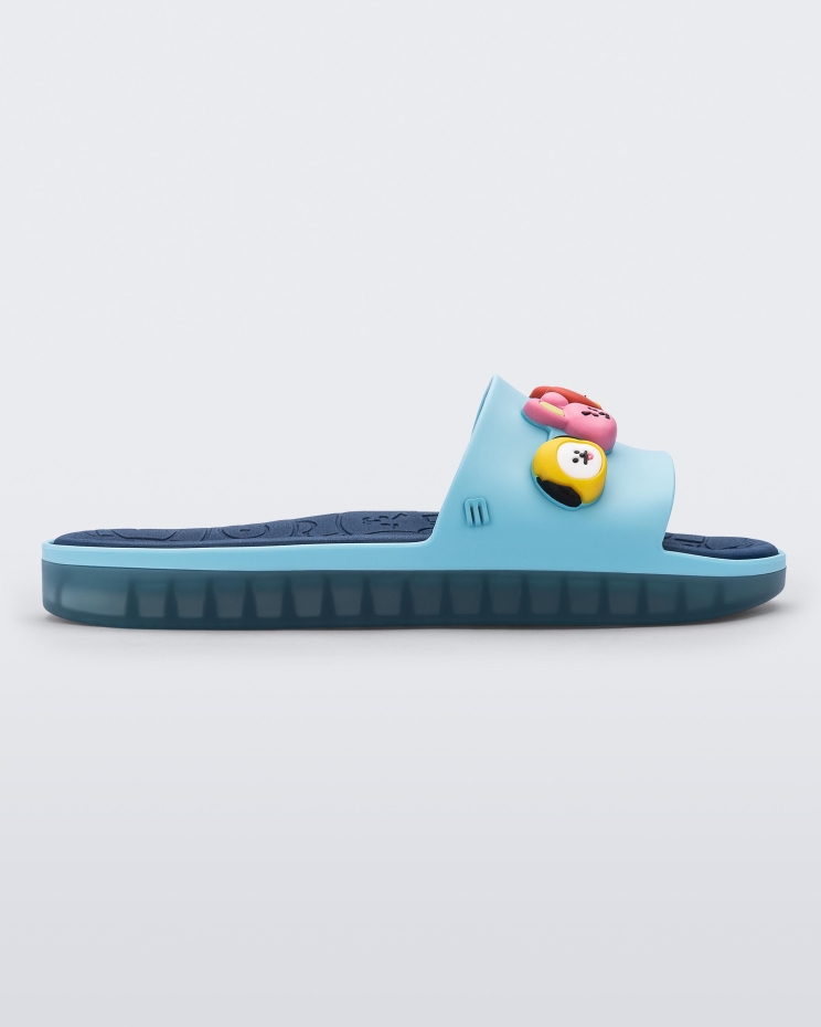 Melissa Fashion Blue Beach Slide Next Gen Bt21