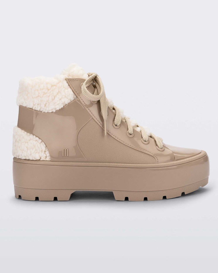 Melissa Fashion Fluffy Sneaker Beige New