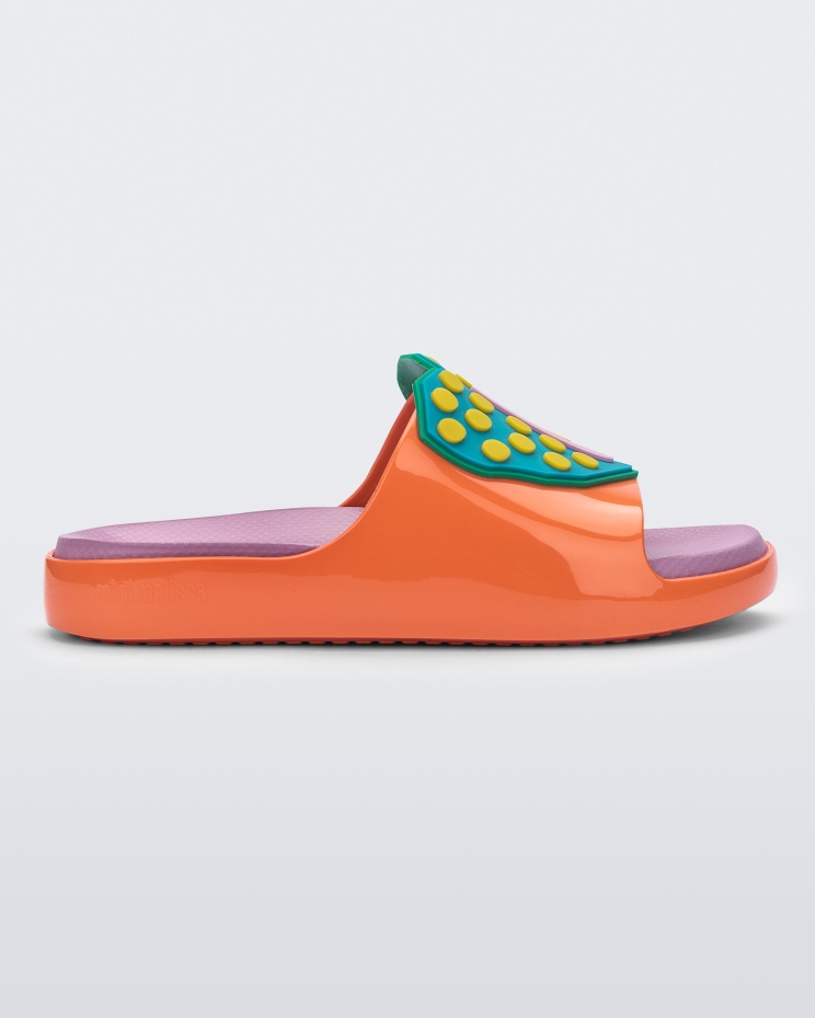 Melissa Fashion Mini Cloud Slide Fábula Infantil Orange