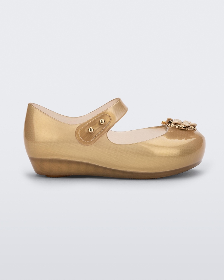 Melissa Fashion Mini Ultragirl Chrome Flower Baby Gold