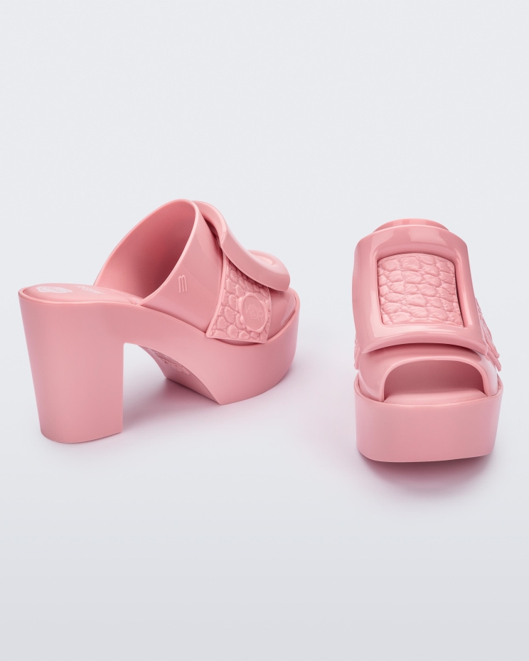 Melissa Fashion Pink Mule Buckle Up Viktor & Rolf